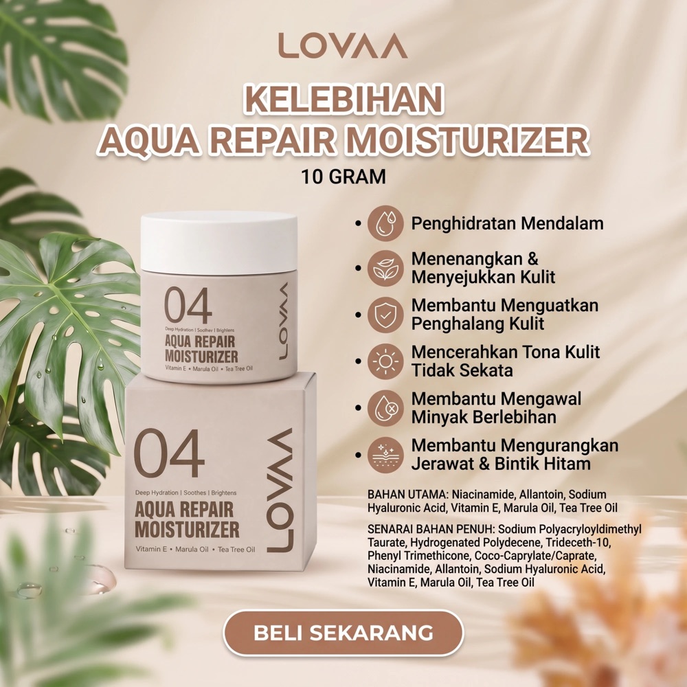 Kelebihan LOVAA Aqua Repair Moisturizer