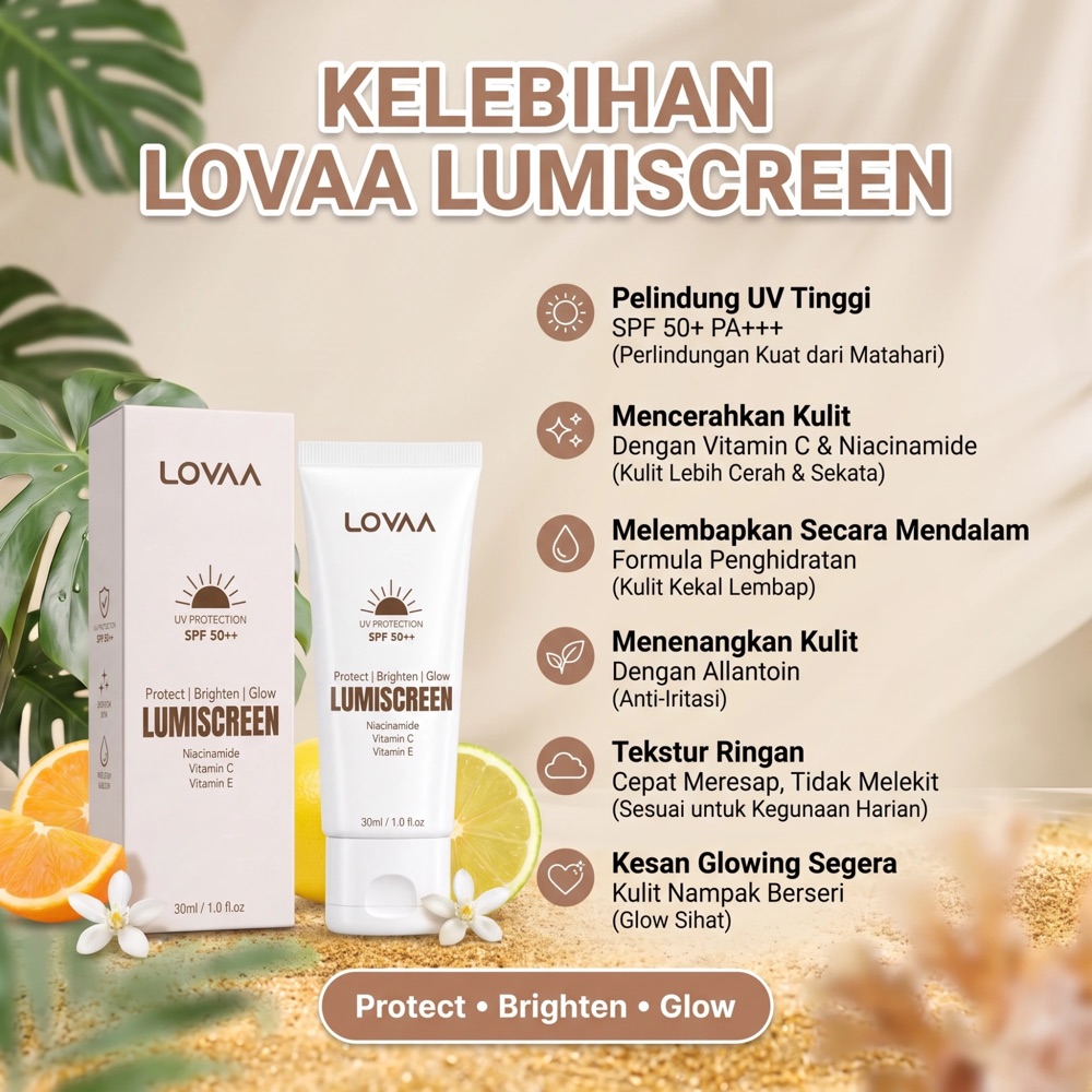Kelebihan LOVAA Lumiscreen SPF50