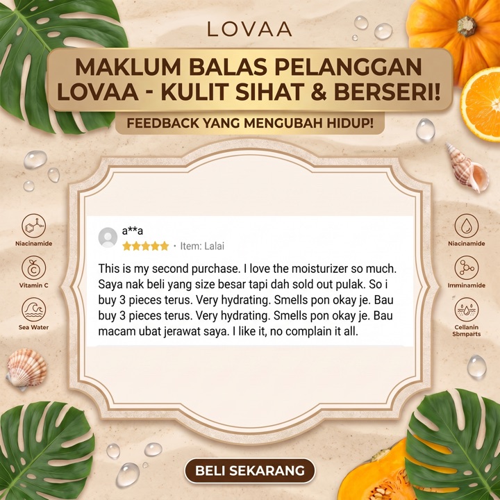 Testimoni pelanggan LOVAA